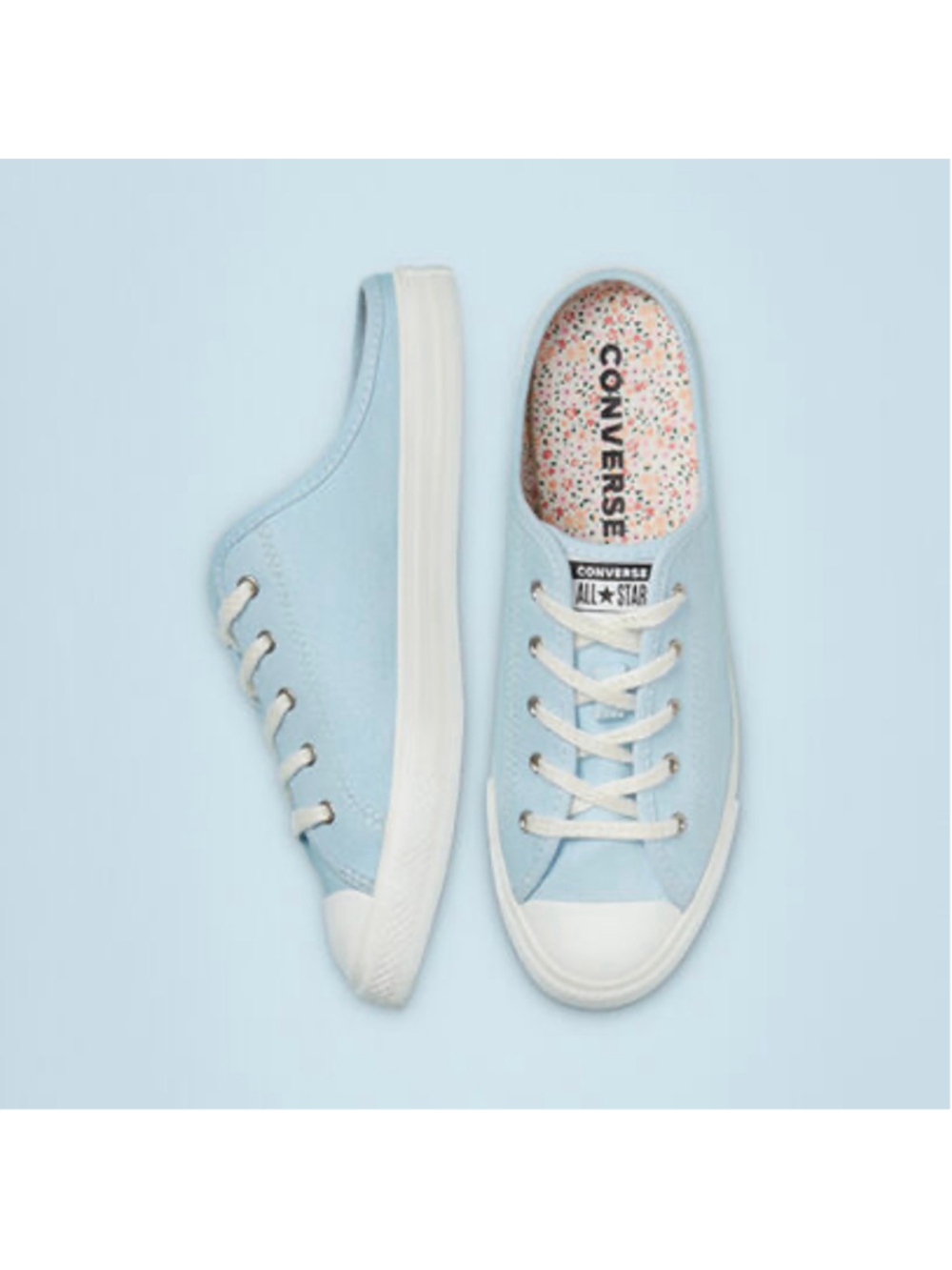 Converse All Star Blue Washed Denim Dainty Mule Sneakers Size 10